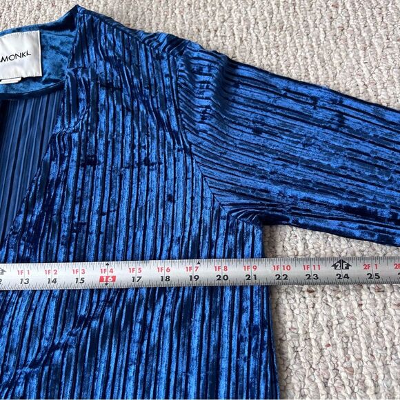 MONKI Velvet Blue Blazer Jacket - Picture 7 of 9